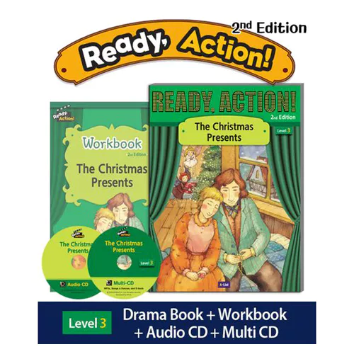 Ready Action 3 Set / The Chritsmas Presents (Student&#039;s Book+WorkBook+Audio CD+Multi CD) (2nd Edition)(2021)