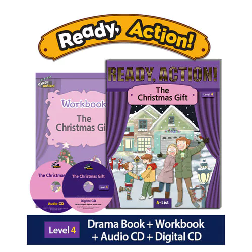 Ready Action 4 Set / The Christmas Gift (Drama Book+WorkBook+Audio CD+Digital CD) (2nd Edition)(2021)